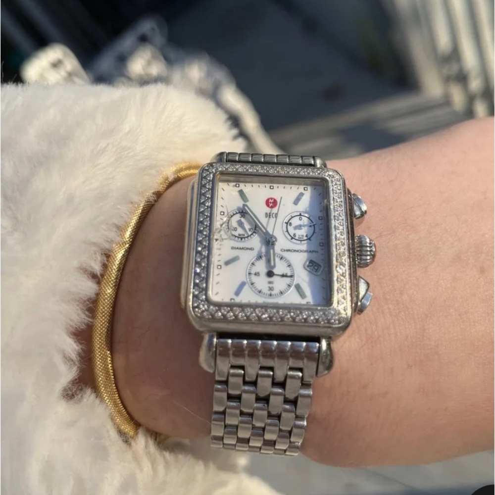 🌿authentic michele deco diamond watch gorgeous 🎁 - Picture 1 of 7